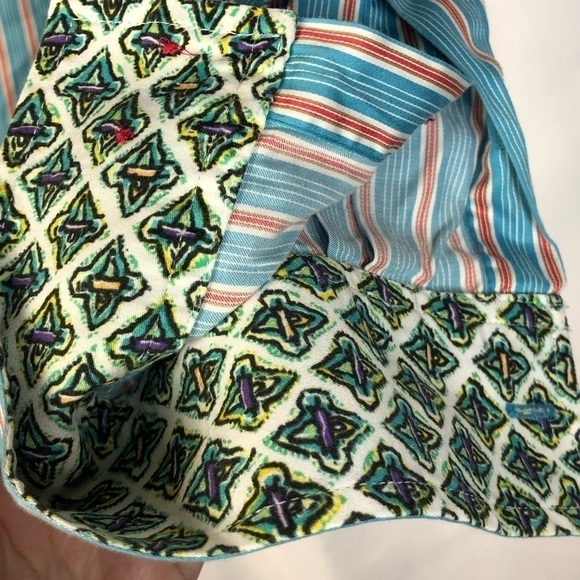 Robert Graham Blue & Orange Stripe Long Sleeve Button Down XL - Picture 5 of 5